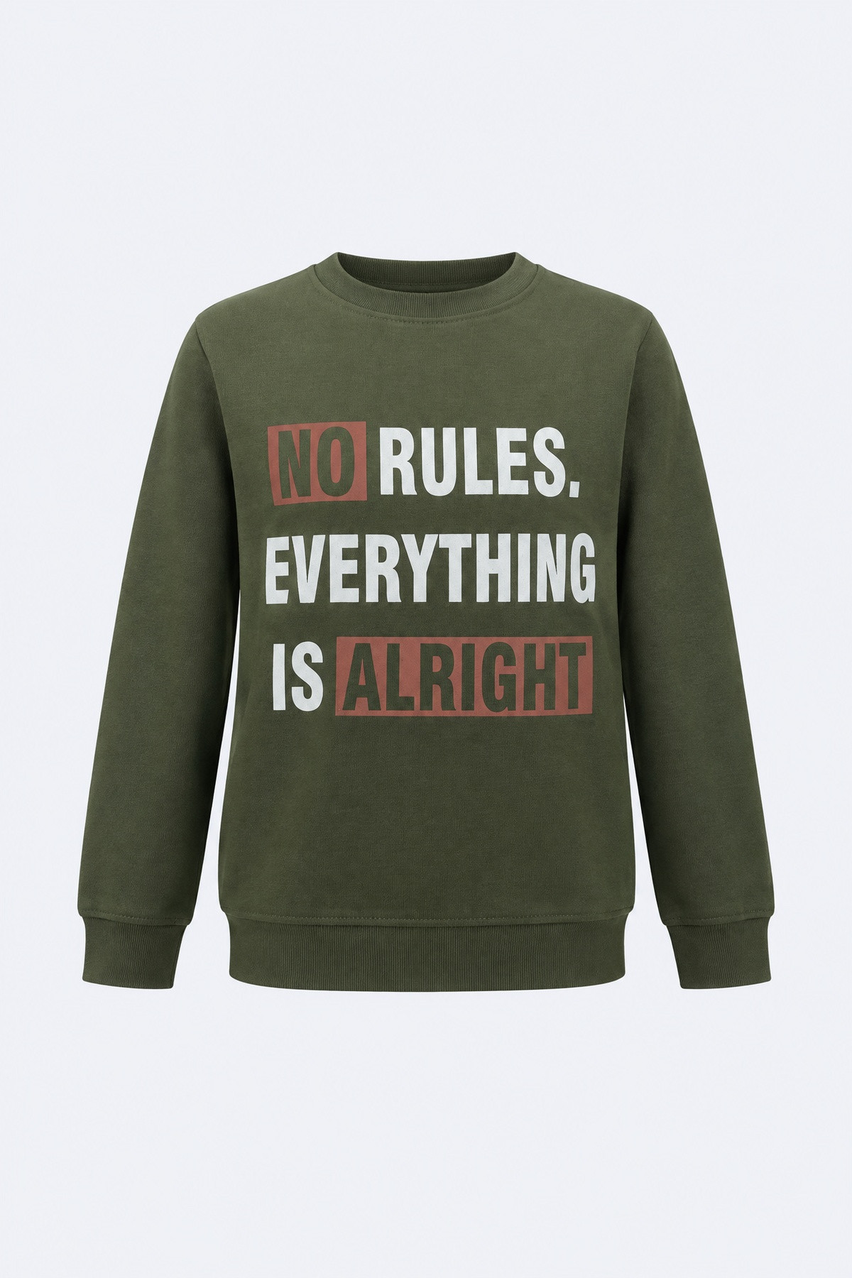 Büyük Yazı Baskılı Erkek Çocuk Sweatshirt 1