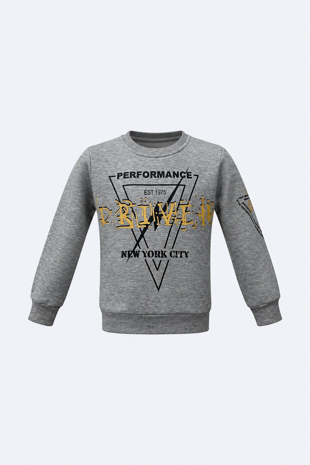 Üçgen Baskılı Erkek Çocuk Sweatshirt 1