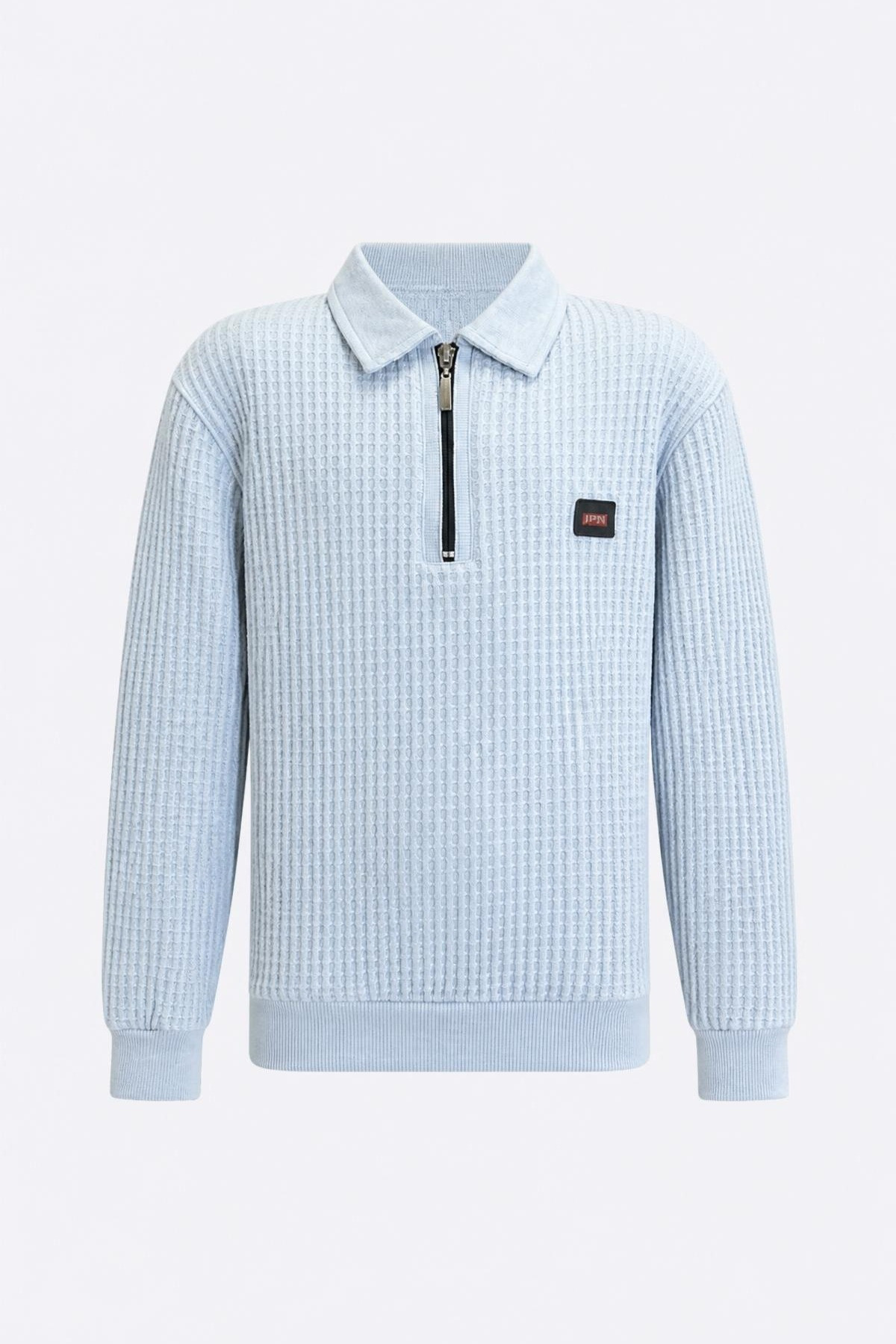 Yarım Fermuarlı Waffle Erkek Çocuk Sweatshirt 1