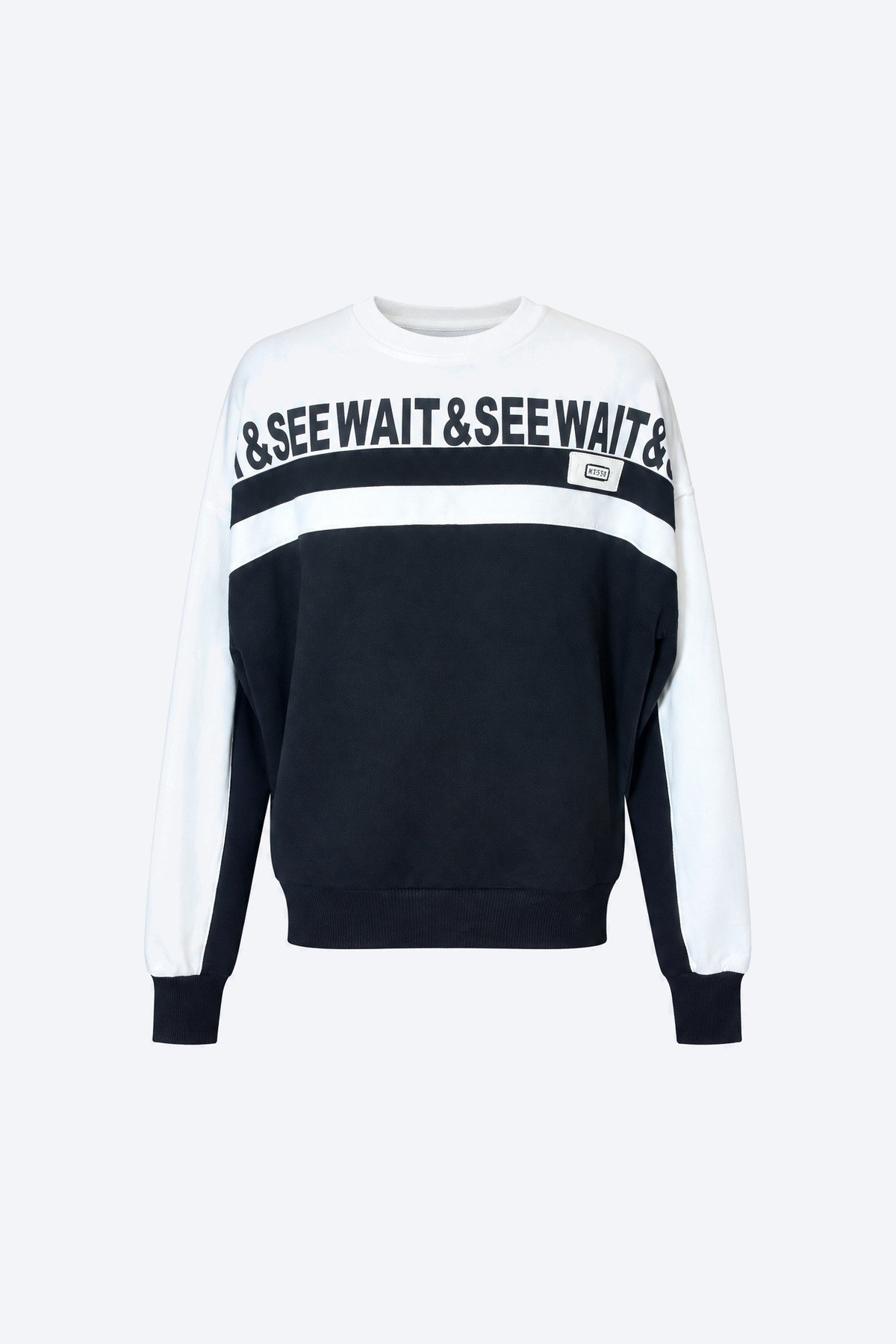Blok Renkli Yazılı Erkek Çocuk Sweatshirt 1