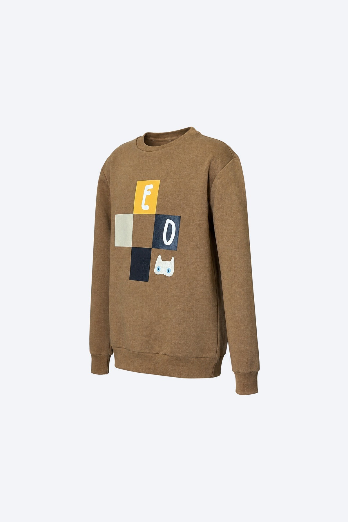 Kare Baskılı Erkek Çocuk Sweatshirt 2