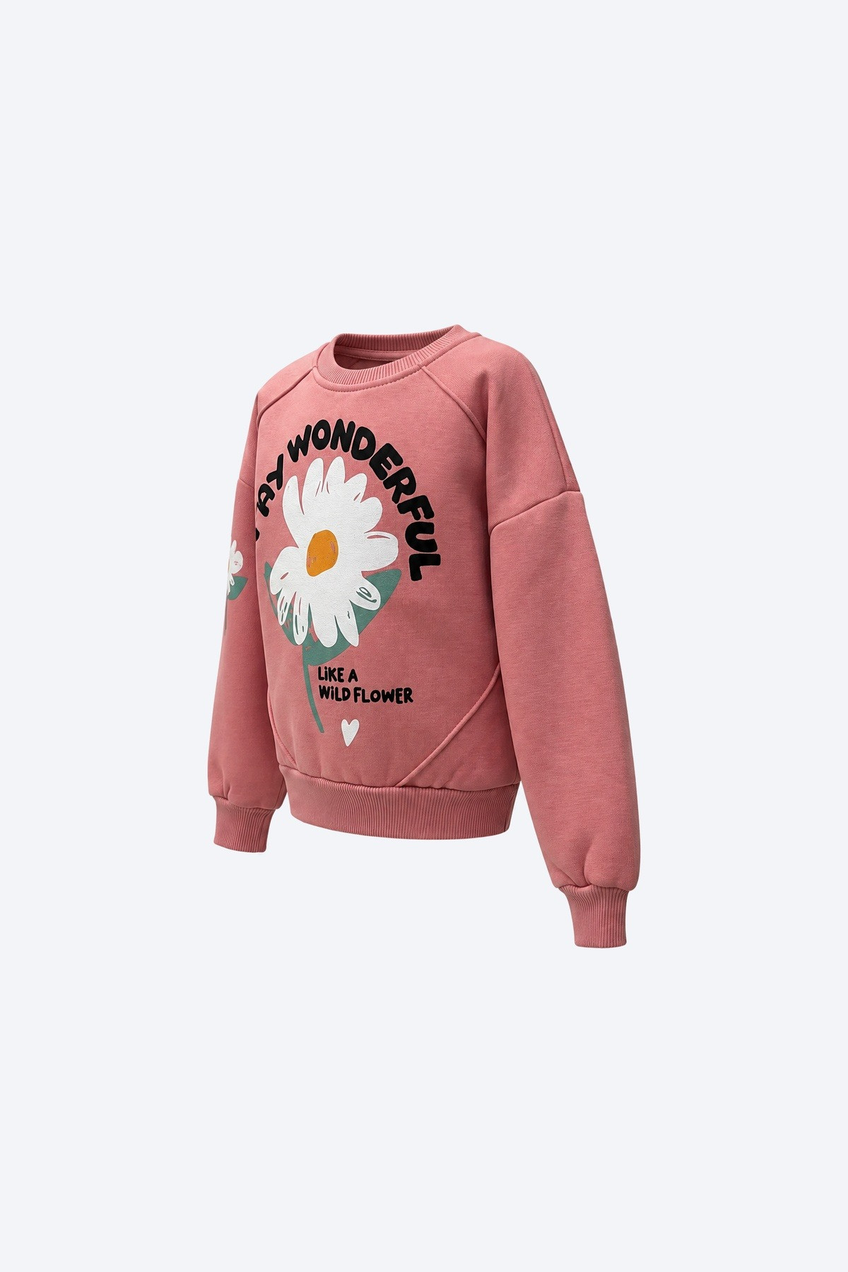 Papatya Baskılı Kız Çocuk Sweatshirt 2