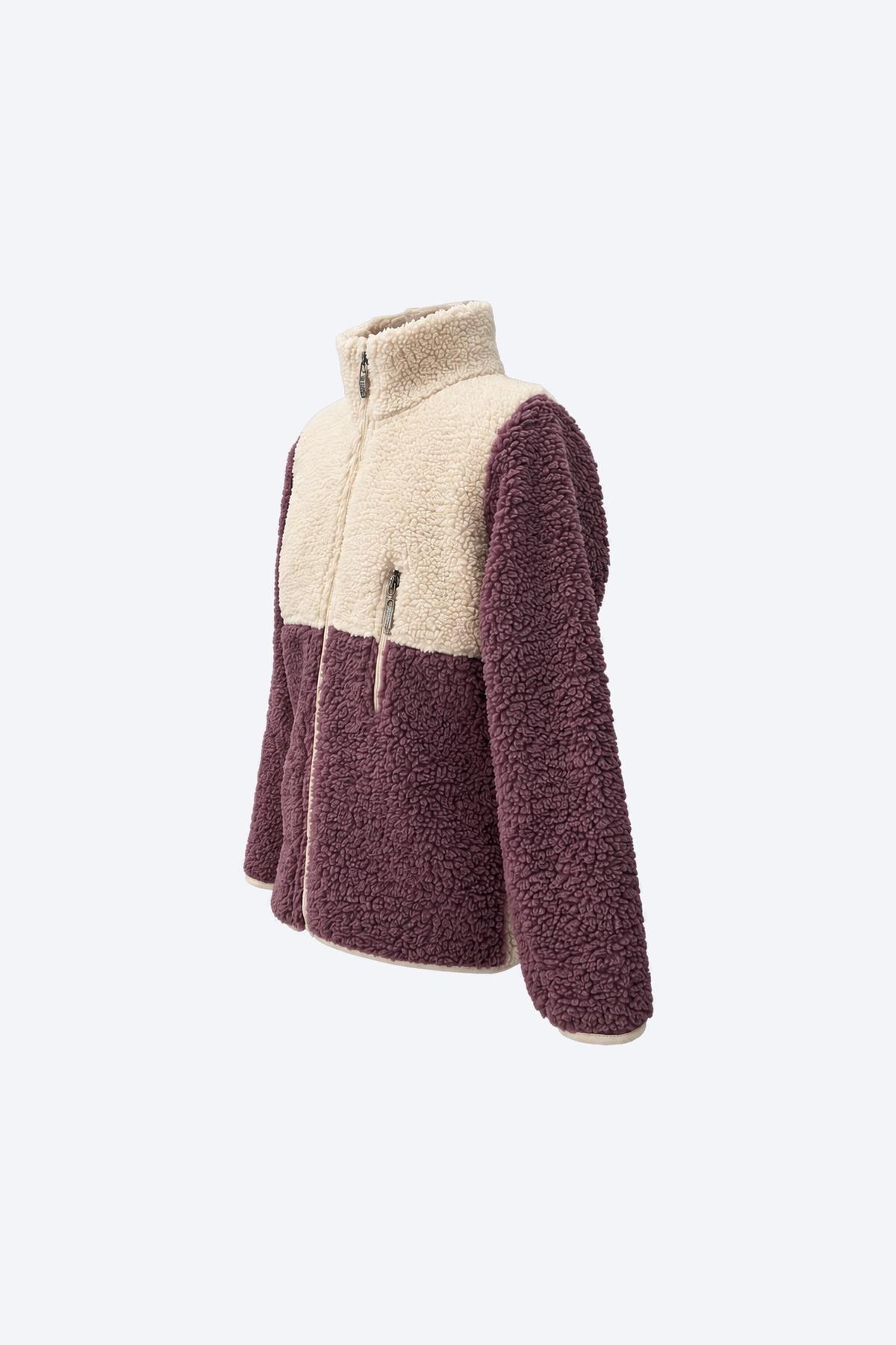 Cepli Blok Renkli Peluş Kız Çocuk Ceket - 2