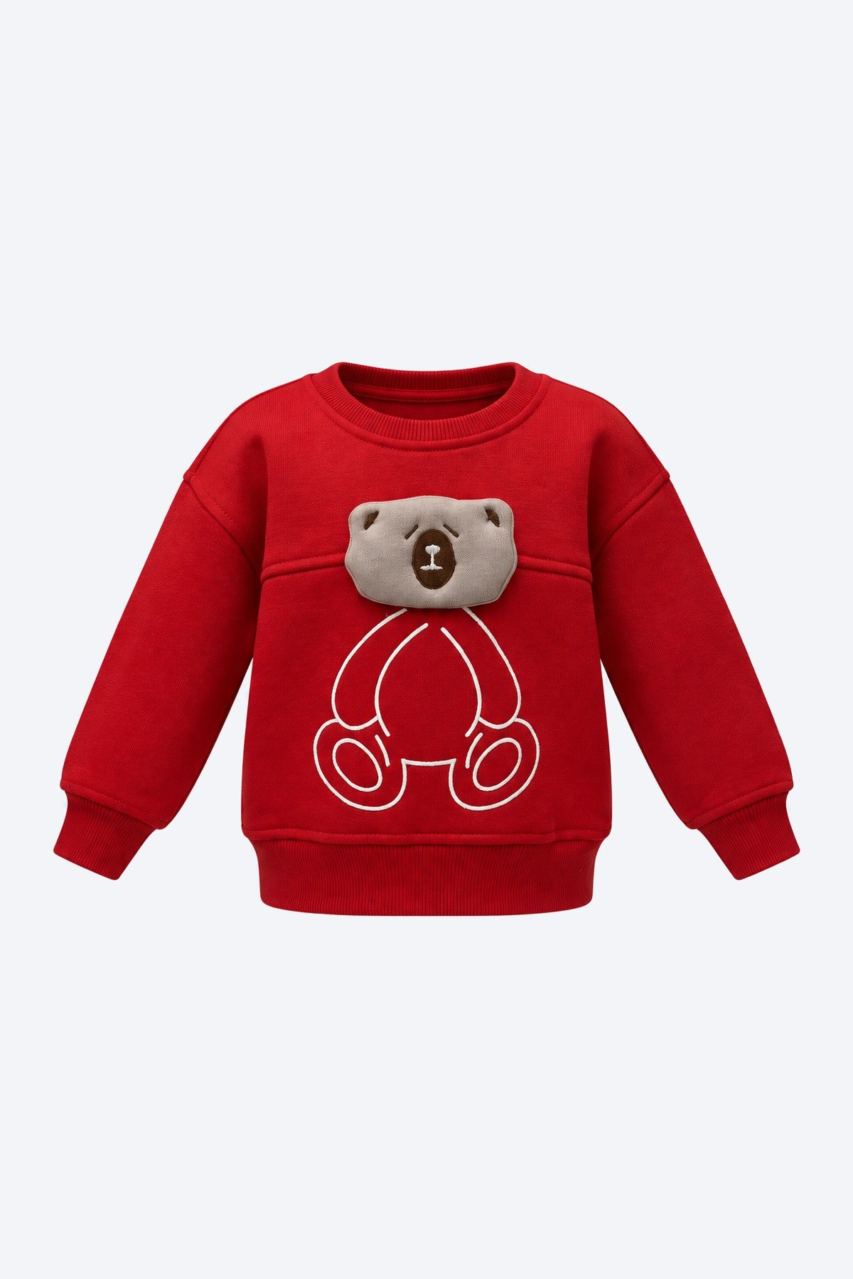 Ayıcık Aplikeli Kız Çocuk Sweatshirt 1