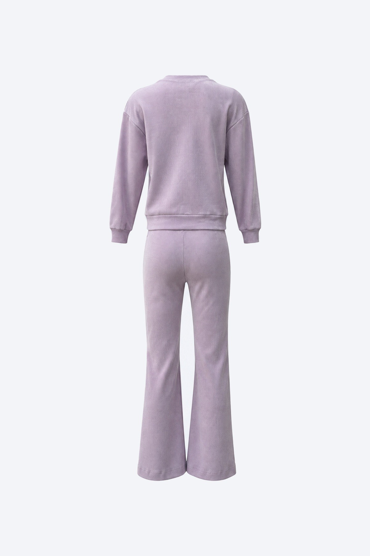 Yamalı Sweatshirt Pantolon Kız Çocuk Takım 3